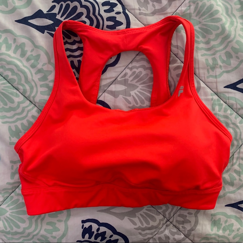 Red Fila Sports Bra